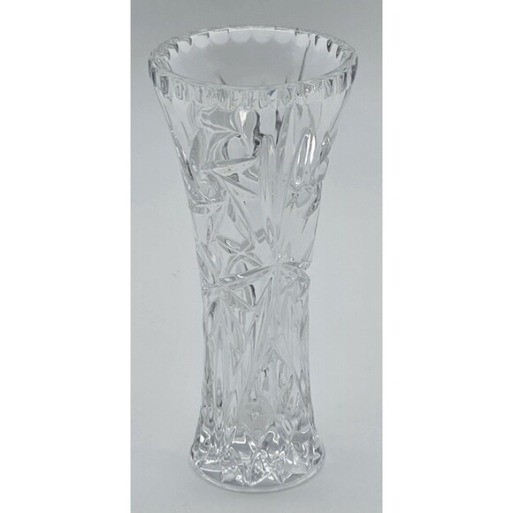 Lenox Fine Crystal 6in Bud Vase Star Cut Pattern Small Flower Display Decor - Picture 6 of 9